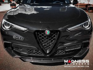  Alfa Romeo Stelvio Front Splitter - Carbon Fiber - Quadrifoglio